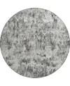 D Style Camberly Cm1 8' X 8' Round Area Rug In Charcoal