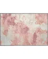 D Style Camberly Cm2 1'8" X 2'6" Area Rug In Rose