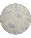 D Style Camberly Cm2 8' X 8' Round Area Rug In Beige