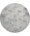 D Style Camberly Cm2 8' X 8' Round Area Rug In Charcoal