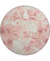 D Style Camberly Cm2 8' X 8' Round Area Rug In Rose