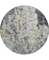 D Style Camberly Cm3 8' X 8' Round Area Rug In Black
