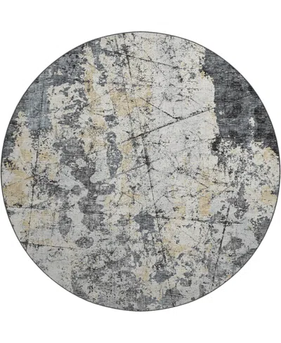 D Style Camberly Cm3 8' X 8' Round Area Rug In Black