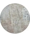 D Style Camberly Cm3 8' X 8' Round Area Rug In Bluestone
