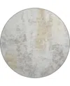 D Style Camberly Cm3 8' X 8' Round Area Rug In Ivory