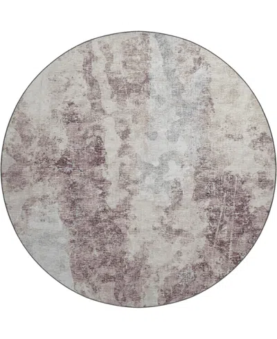 D Style Camberly Cm3 8' X 8' Round Area Rug In Mauve