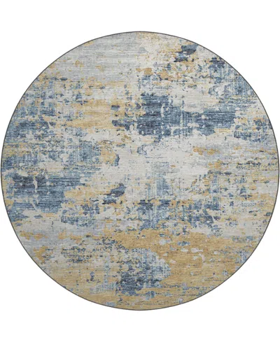 D Style Camberly Cm4 8' X 8' Round Area Rug In Navy