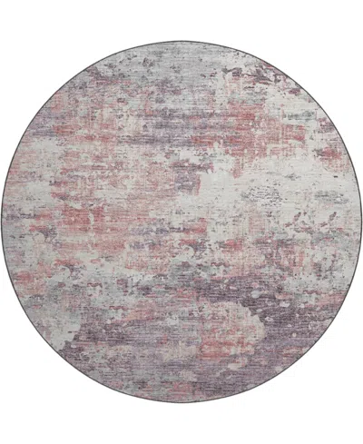 D Style Camberly Cm4 8' X 8' Round Area Rug In Rose