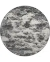D Style Camberly Cm6 8' X 8' Round Area Rug In Black
