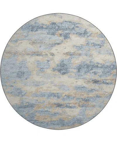 D Style Camberly Cm6 8' X 8' Round Area Rug In Indigo