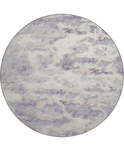D Style Camberly Cm6 8' X 8' Round Area Rug In Lavender
