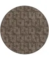 D Style Delano Washable Da1 10' X 10' Round Area Rug In Chocolate