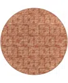 D Style Delano Da1 10' X 10' Round Area Rug In Paprika