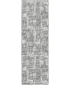 D Style Delano Da1 2'6" X 10' Runner Area Rug In Charcoal