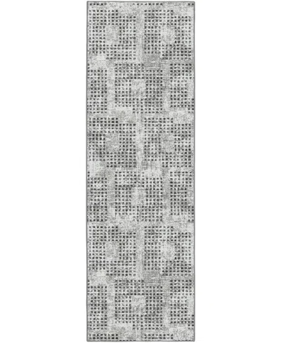 D Style Delano Da1 2'6" X 10' Runner Area Rug In Charcoal