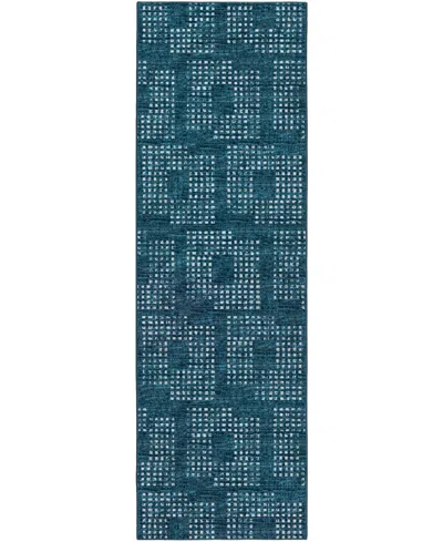 D Style Delano Da1 2'6" X 10' Runner Area Rug In Navy