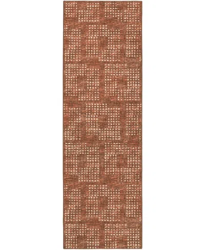 D Style Delano Da1 2'6" X 10' Runner Area Rug In Paprika