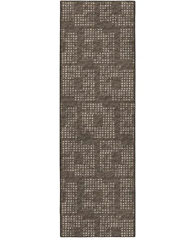 D Style Delano Da1 2'6" X 8' Runner Area Rug In Chocolate