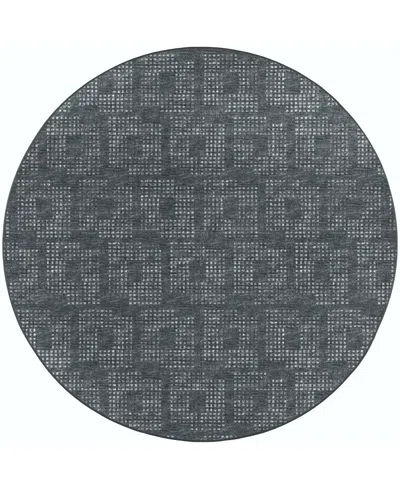 D Style Delano Da1 4' X 4' Round Area Rug In Midnight
