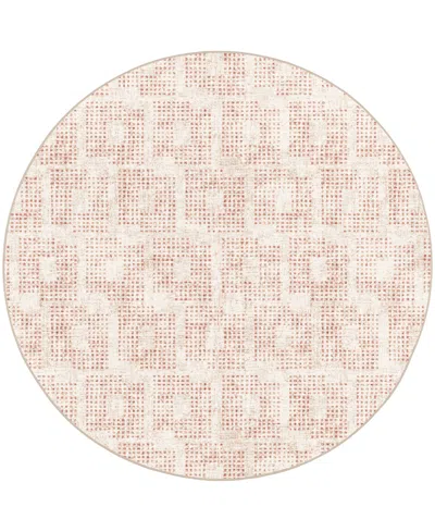 D Style Delano Da1 8' X 8' Round Area Rug In Ivory