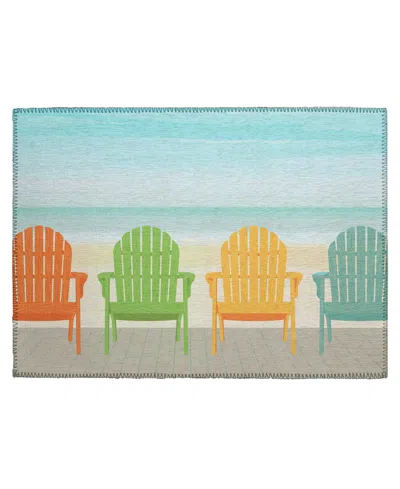 D Style Harbor Ha1 1'8" X 2'6" Area Rug In Aquamarine