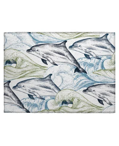 D Style Harbor Ha10 1'8" X 2'6" Area Rug In Ivory