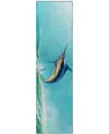 D Style Harbor Ha2 2'3" X 7'6" Runner Area Rug In Turquoise