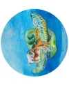 D Style Harbor Ha3 8' X 8' Round Area Rug In Ocean