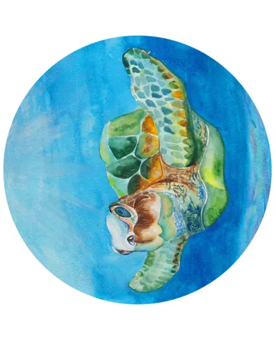D Style Harbor Ha3 8' X 8' Round Area Rug In Ocean