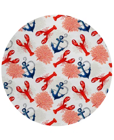 D Style Harbor Ha4 8' X 8' Round Area Rug In Ivory