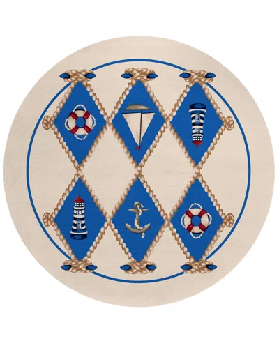 D Style Harbor Ha6 8' X 8' Round Area Rug In Ivory