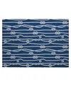 D Style Harbor Ha7 1'8" X 2'6" Area Rug In Navy