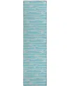 D Style Harbor Ha7 2'3" X 7'6" Runner Area Rug In Aqua