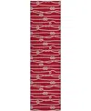 D Style Harbor Ha7 2'3" X 7'6" Runner Area Rug In Red