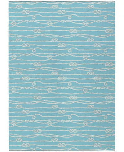 D Style Harbor Ha7 3' X 5' Area Rug In Aqua