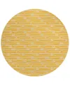 D Style Harbor Ha7 8' X 8' Round Area Rug In Gold-tone