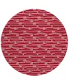 D Style Harbor Ha7 8' X 8' Round Area Rug In Red