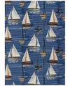 D Style Harbor Ha8 10' X 14' Area Rug In Navy
