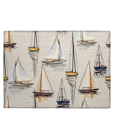 D Style Harbor Ha8 1'8" X 2'6" Area Rug In Ivory