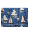 D Style Harbor Ha8 1'8" X 2'6" Area Rug In Navy