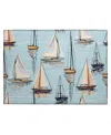 D Style Harbor Ha8 1'8" X 2'6" Area Rug In Teal