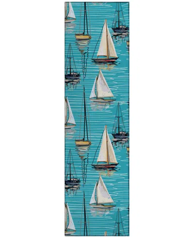 D Style Harbor Ha8 2'3" X 7'6" Runner Area Rug In Mist