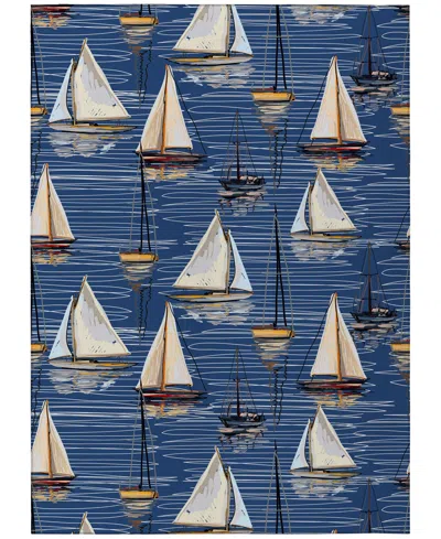 D Style Harbor Ha8 2'6" X 3'10" Area Rug In Navy