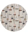 D Style Harbor Ha8 8' X 8' Round Area Rug In Ivory