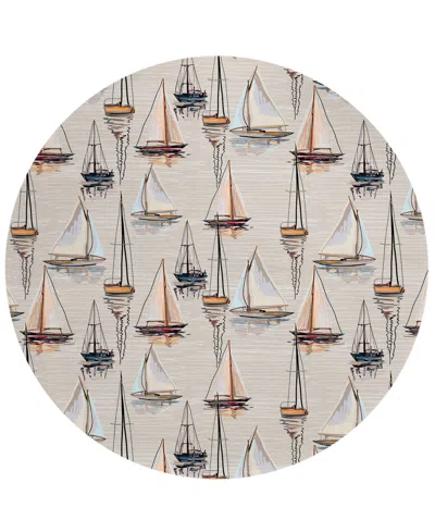 D Style Harbor Ha8 8' X 8' Round Area Rug In Ivory