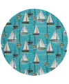 D Style Harbor Ha8 8' X 8' Round Area Rug In Mist