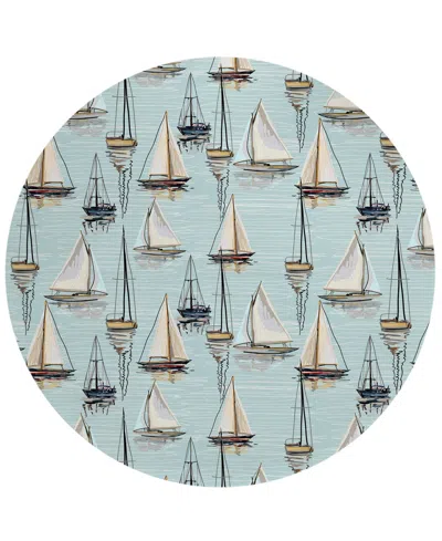 D Style Harbor Ha8 8' X 8' Round Area Rug In Teal