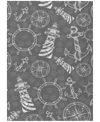 D Style Harbor Ha9 10' X 14' Area Rug In Gray