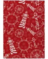 D Style Harbor Ha9 10' X 14' Area Rug In Red