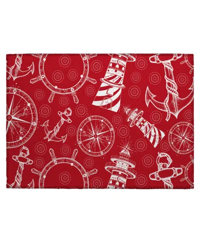 D Style Harbor Ha9 1'8" X 2'6" Area Rug In Red
